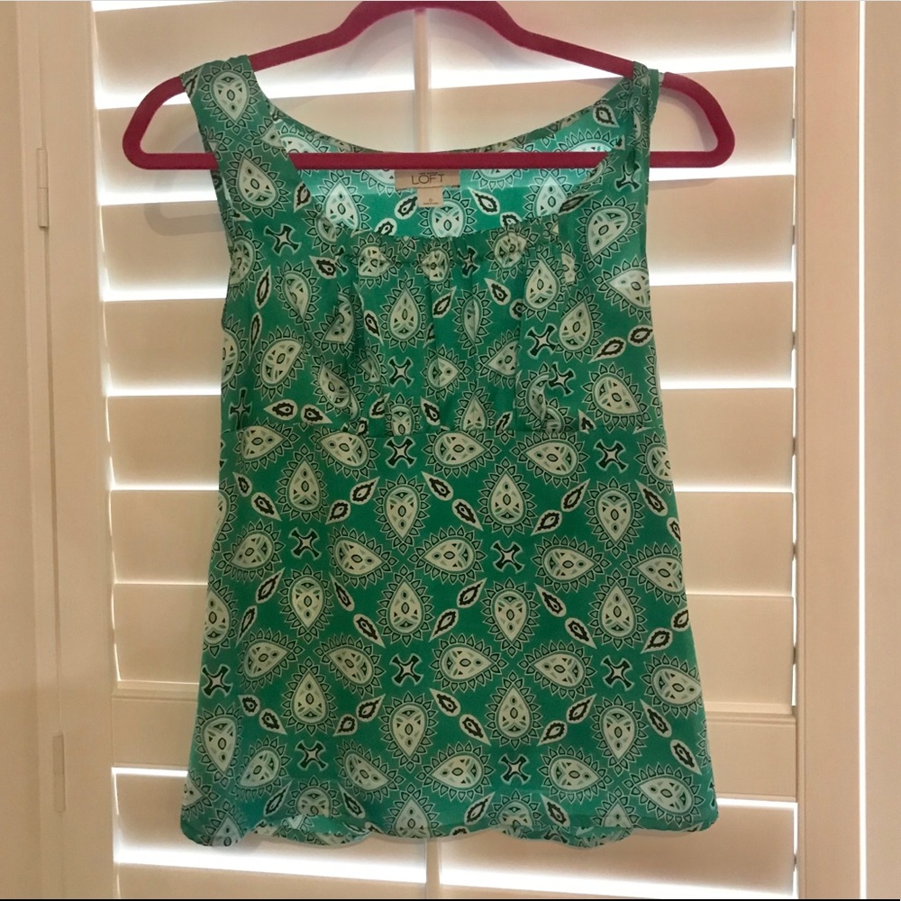 Green LOFT blouse tank